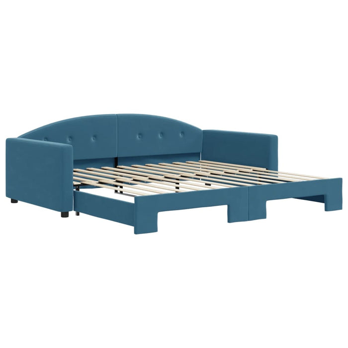 Divano Letto con Letto Estraibile-Sofa Letto-Daybed Blu 100x200 cm in Velluto 284810