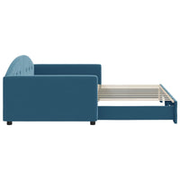Divano Letto con Letto Estraibile Blu 100x200 cm in Velluto 3197307