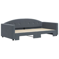 Divano Letto con Letto Estraibile-Sofa Letto-Daybed Grigio Scuro 100x200 Velluto 265325