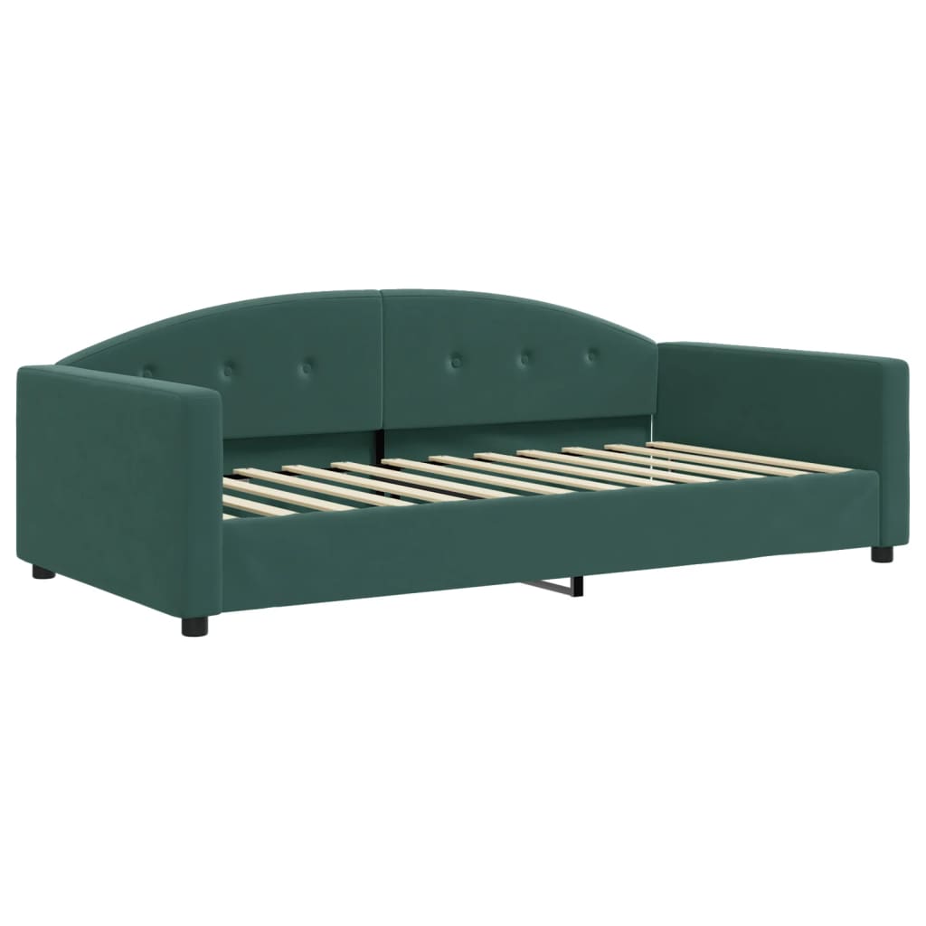 Divano Letto con Letto Estraibile-Sofa Letto-Daybed Verde Scuro 100x200cm Velluto 969110