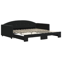 Divano Letto con Letto Estraibile Nero 100x200 cm in Vellutocod mxl 130592