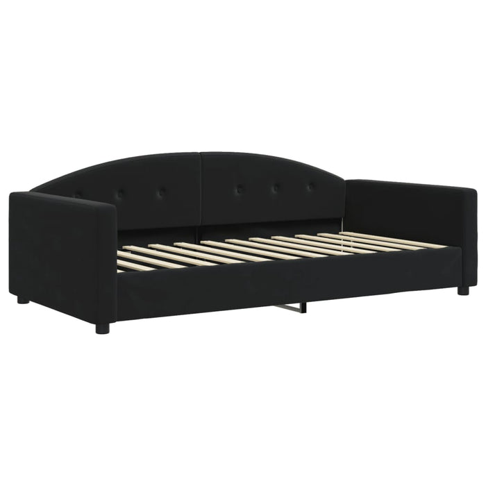 Divano Letto con Letto Estraibile-Sofa Letto-Daybed Nero 100x200 cm in Velluto 580343