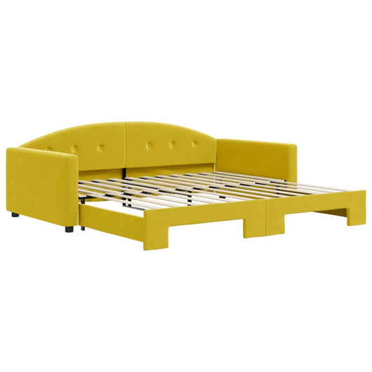 vidaXL Divano Letto con Letto Estraibile Giallo 100x200 cm in Velluto
