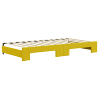 vidaXL Divano Letto con Letto Estraibile Giallo 100x200 cm in Velluto