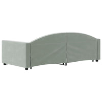 vidaXL Divano Letto con Letto Estraibile Grigio Chiaro 90x190 Velluto