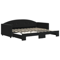 Divano Letto con Letto Estraibile-Sofa Letto-Daybed Nero 90x190 cm in Velluto 241994