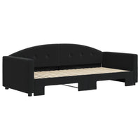 Divano Letto con Letto Estraibile Nero 90x190 cm in Vellutocod mxl 82666