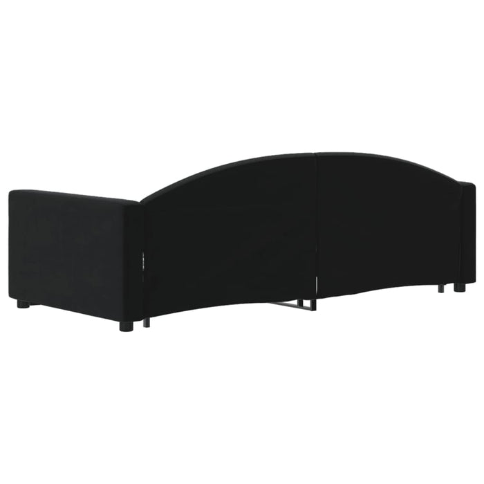 Divano Letto con Letto Estraibile Nero 90x190 cm in Velluto 3197316
