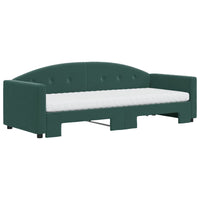 Divano Letto Estraibile Materassi Verde Scuro 80x200 Velluto 3197320