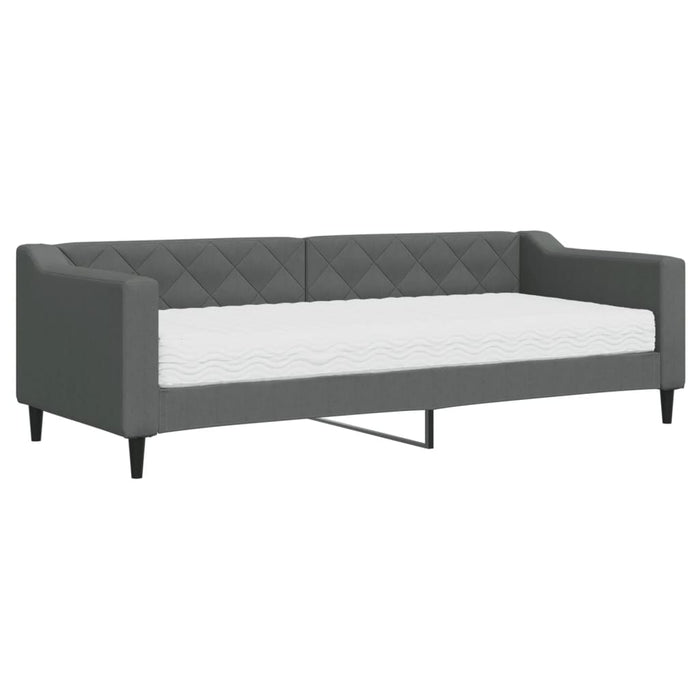 Divano Letto con Materasso-Sofa Letto-Daybed Grigio Scuro 80x200 cm in Tessuto 534880