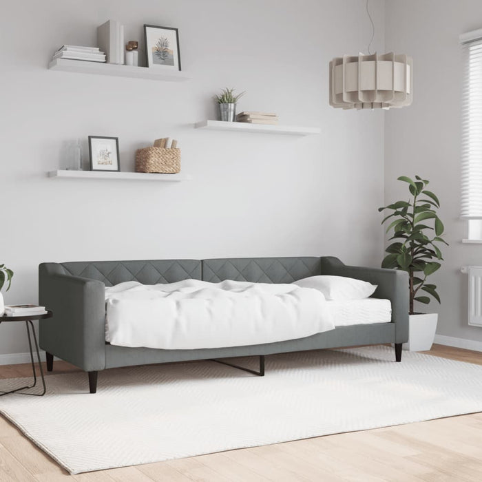 Divano Letto con Materasso-Sofa Letto-Daybed Grigio Scuro 80x200 cm in Tessuto 534880