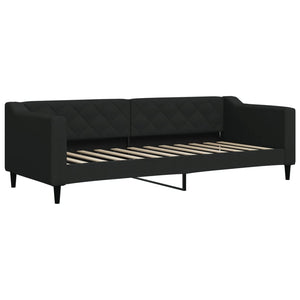 Divano Letto con Materasso Nero 80x200 cm in Tessuto 3197405