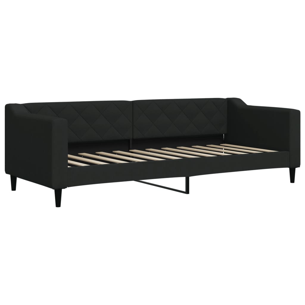 Divano Letto con Materasso-Sofa Letto-Daybed Nero 80x200 cm in Tessuto 469143