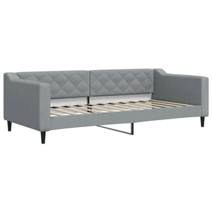 Divano Letto con Materasso-Sofa Letto-Daybed Grigio Chiaro 90x200 cm in Tessuto 919452