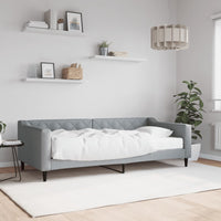 Divano Letto con Materasso-Sofa Letto-Daybed Grigio Chiaro 90x200 cm in Tessuto 919452