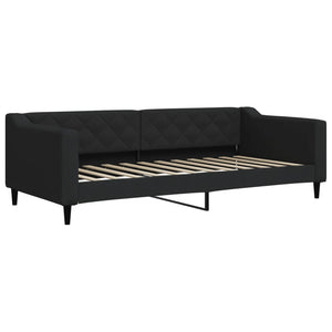 Divano Letto con Materasso Nero 90x200 cm in Tessuto 3197410
