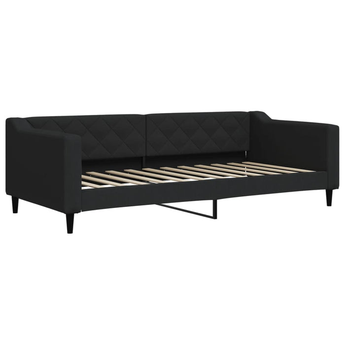 Divano Letto con Materasso Nero 90x200 cm in Tessuto 3197410