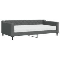 Divano Letto con Materasso-Sofa Letto-Daybed Grigio Scuro 100x200 cm in Tessuto 531624