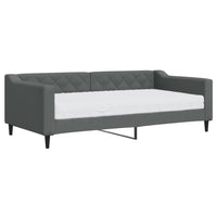 vidaXL Divano Letto con Materasso Grigio Scuro 90x190 cm in Tessuto