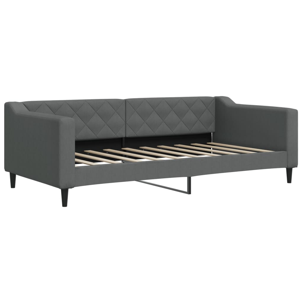 Divano Letto con Materasso-Sofa Letto-Daybed Grigio Scuro 90x190 cm in Tessuto 951222