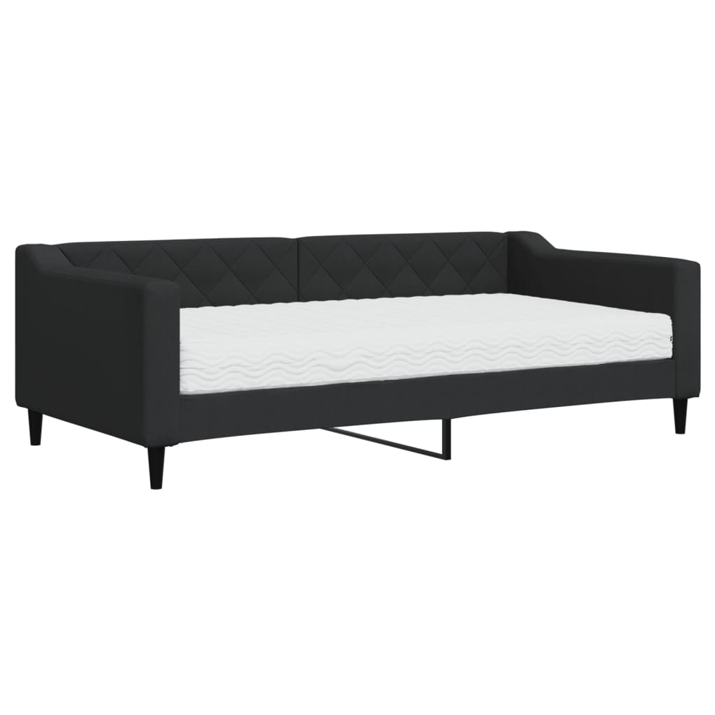 Divano Letto con Materasso Nero 90x190 cm in Tessuto 3197420