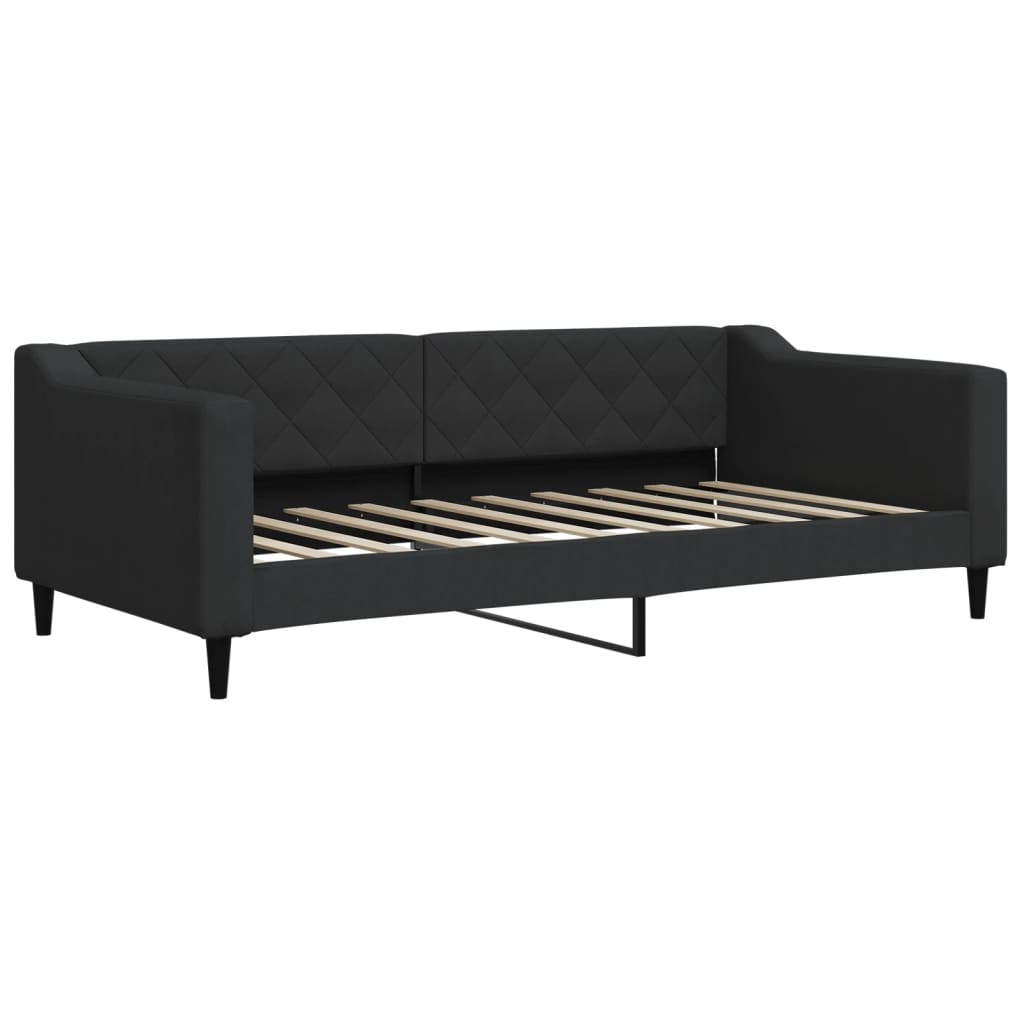 Divano Letto con Materasso-Sofa Letto-Daybed Nero 90x190 cm in Tessuto 767677