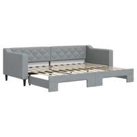 Divano Letto con Letto Estraibile-Sofa Letto-Daybed Grigio Chiaro 80x200 Tessuto 633951