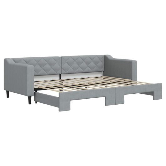 Divano Letto con Letto Estraibile-Sofa Letto-Daybed Grigio Chiaro 80x200 Tessuto 633951