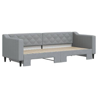 Divano Letto con Letto Estraibile-Sofa Letto-Daybed Grigio Chiaro 80x200 Tessuto 633951