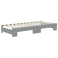 Divano Letto con Letto Estraibile Grigio Chiaro 80x200 Tessuto 3197421