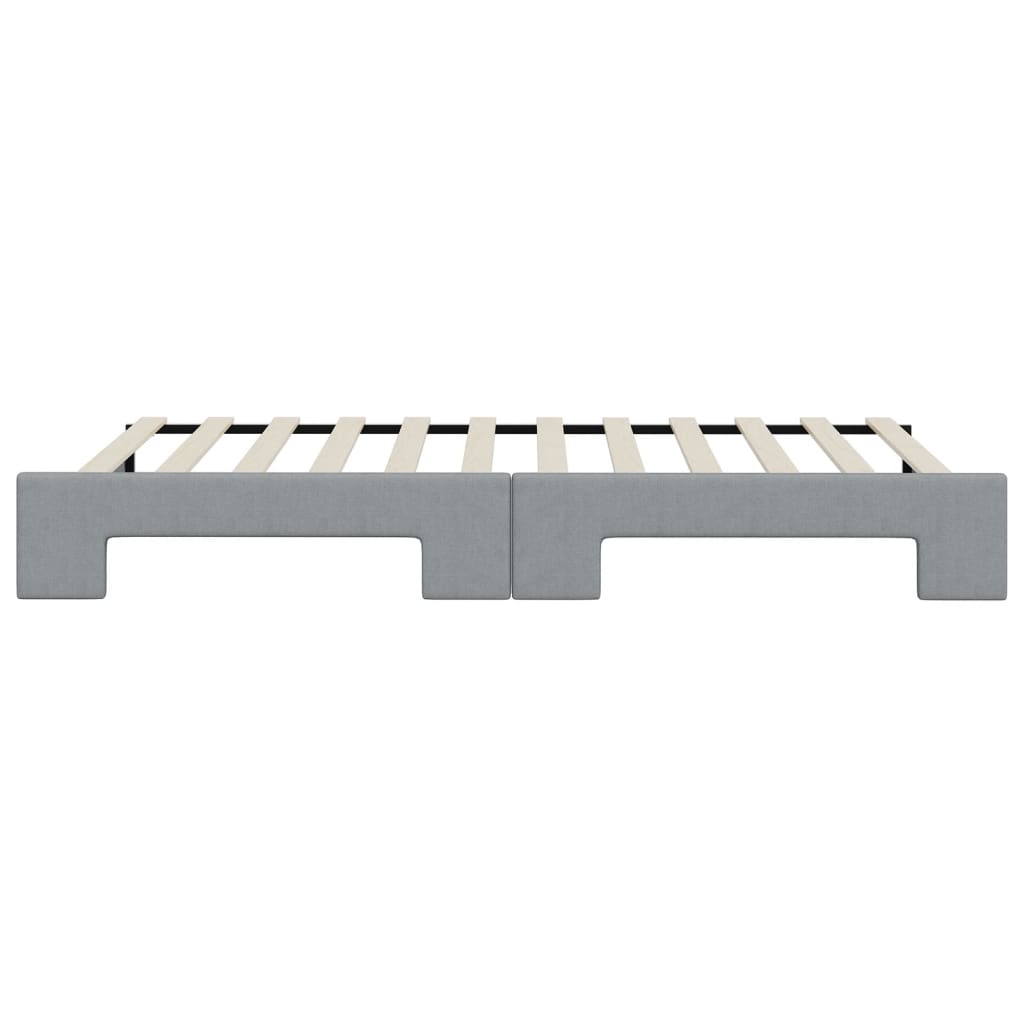 Divano Letto con Letto Estraibile Grigio Chiaro 80x200 Tessuto 3197421