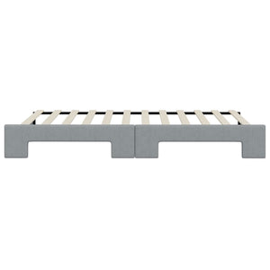 Divano Letto con Letto Estraibile Grigio Chiaro 80x200 Tessuto 3197421