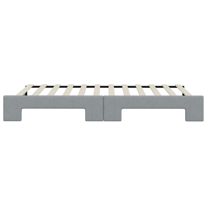 Divano Letto con Letto Estraibile Grigio Chiaro 80x200 Tessuto 3197421