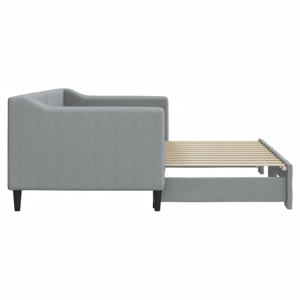 Divano Letto con Letto Estraibile-Sofa Letto-Daybed Grigio Chiaro 80x200 Tessuto 633951