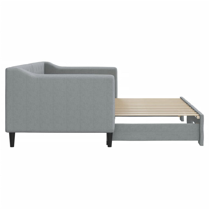 Divano Letto con Letto Estraibile-Sofa Letto-Daybed Grigio Chiaro 80x200 Tessuto 633951