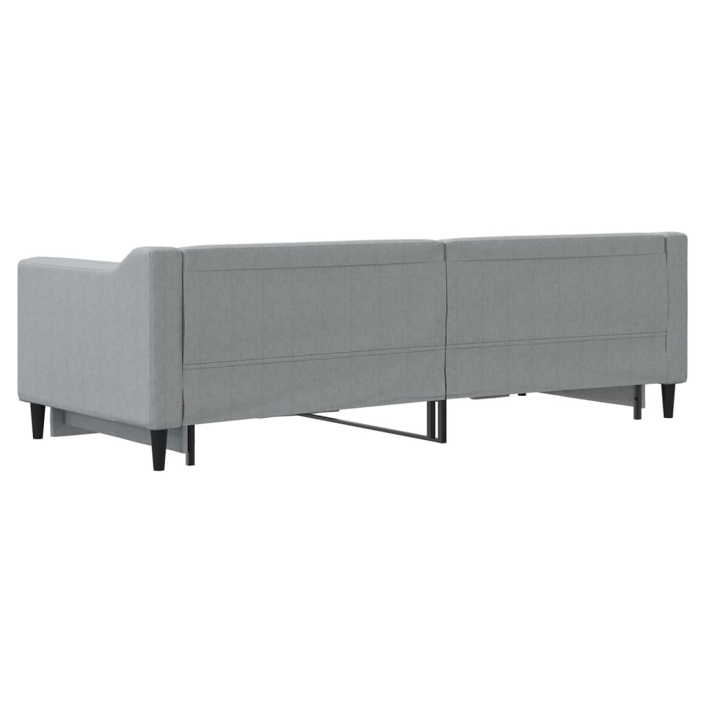Divano Letto con Letto Estraibile Grigio Chiaro 80x200 Tessuto 3197421