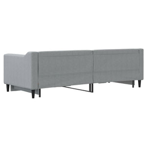 Divano Letto con Letto Estraibile Grigio Chiaro 80x200 Tessuto 3197421