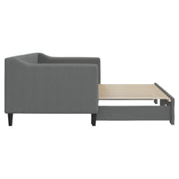 Divano Letto con Letto Estraibile Grigio Scuro 80x200 Tessuto