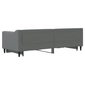 Divano Letto con Letto Estraibile Grigio Scuro 80x200 Tessuto