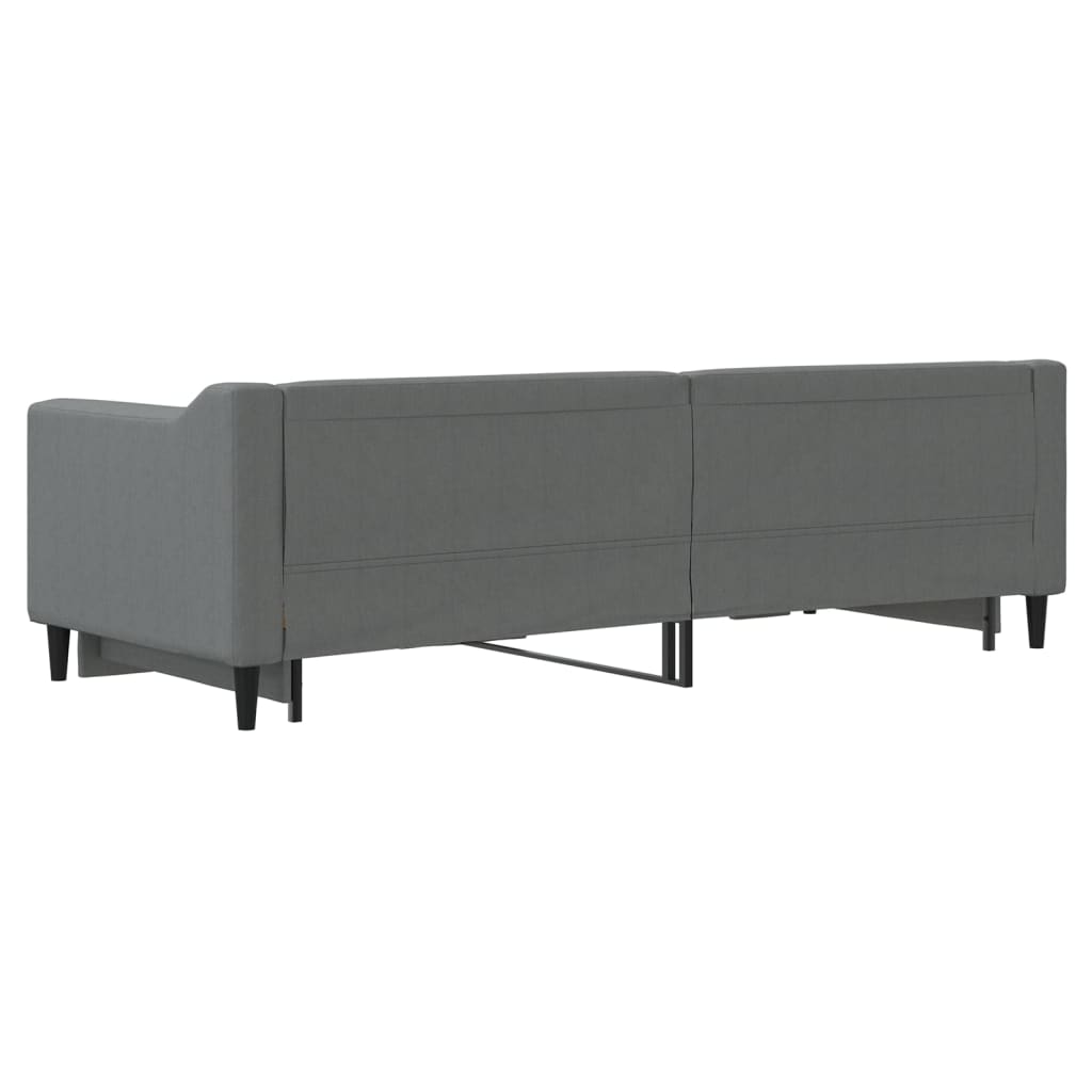 Divano Letto con Letto Estraibile Grigio Scuro 80x200 Tessuto 3197422