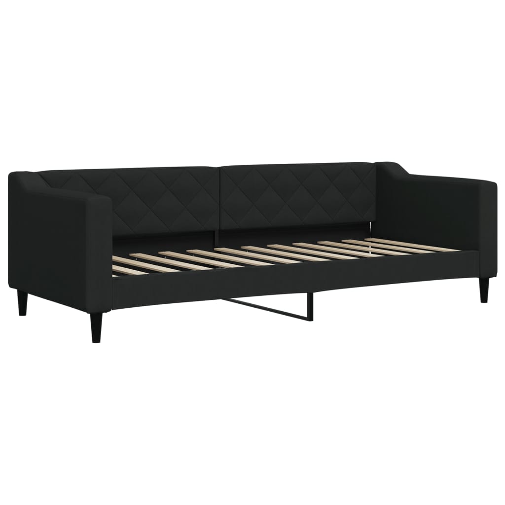 Divano Letto con Letto Estraibile Nero 80x200 Tessuto 3197423