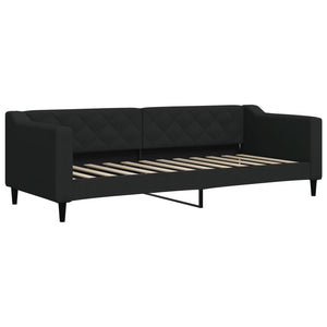 Divano Letto con Letto Estraibile Nero 80x200 Tessuto 3197423