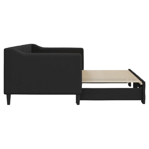 Divano Letto con Letto Estraibile Nero 80x200 Tessuto 3197423