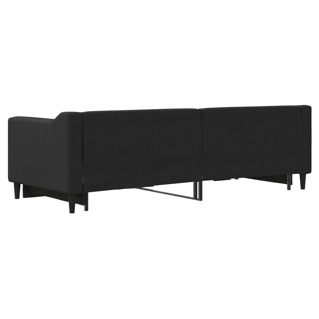 Divano Letto con Letto Estraibile-Sofa Letto-Daybed Nero 80x200 Tessuto 236556