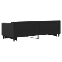 Divano Letto con Letto Estraibile-Sofa Letto-Daybed Nero 80x200 Tessuto 236556