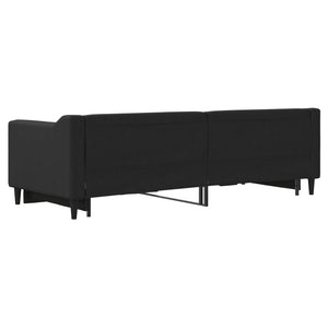 Divano Letto con Letto Estraibile-Sofa Letto-Daybed Nero 80x200 Tessuto 236556