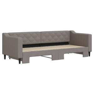 Divano Letto con Letto Estraibile-Sofa Letto-Daybed Tortora 80x200 cm Tessuto 933757