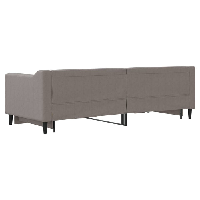 Divano Letto con Letto Estraibile-Sofa Letto-Daybed Tortora 80x200 cm Tessuto 933757