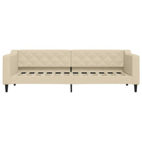 Divano Letto con Letto Estraibile-Sofa Letto-Daybed Crema 80x200 cm Tessuto 588806