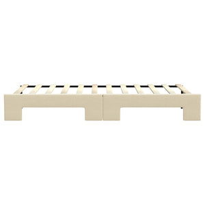 Divano Letto con Letto Estraibile-Sofa Letto-Daybed Crema 80x200 cm Tessuto 588806